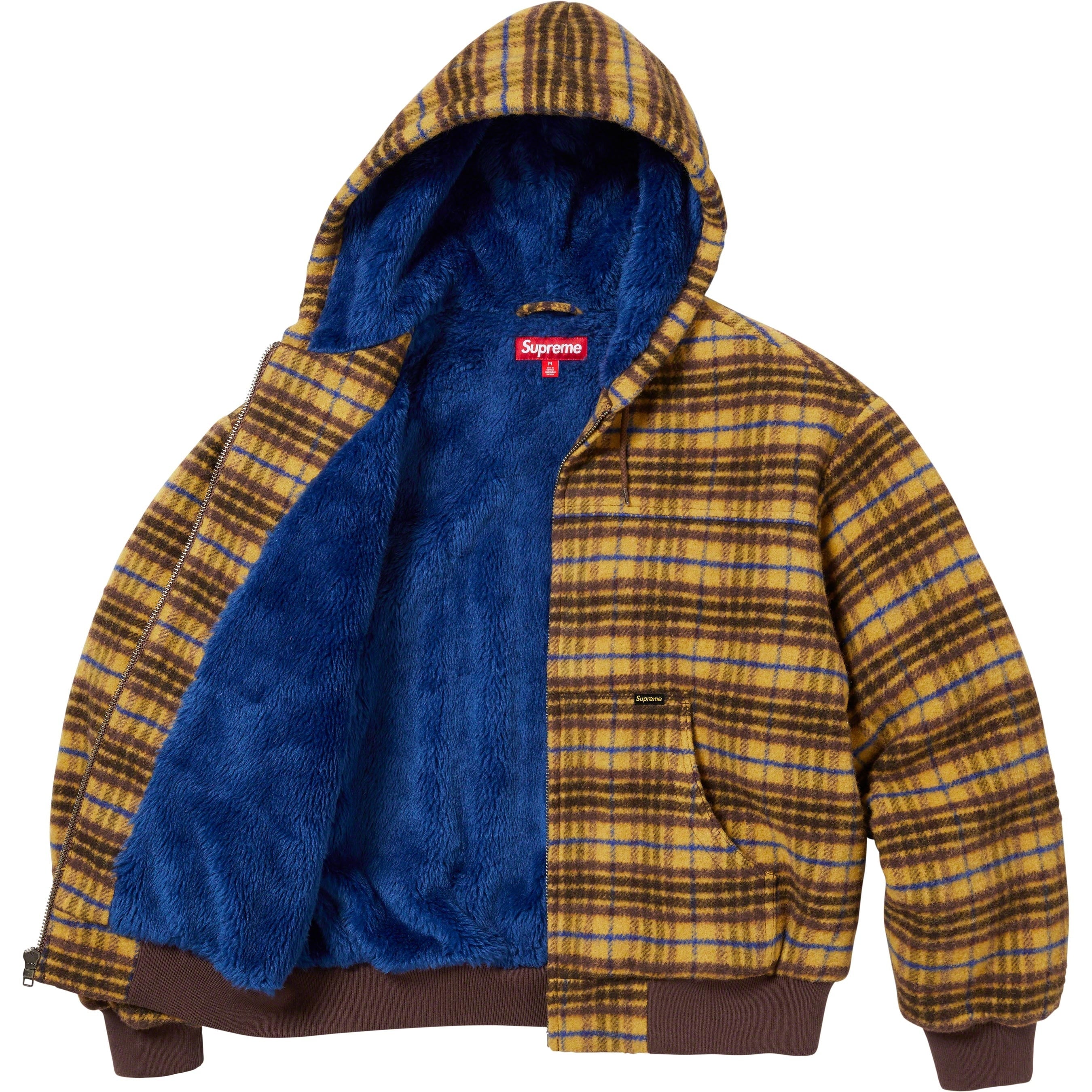 Plaid Wool Hooded Work Jacket view 13